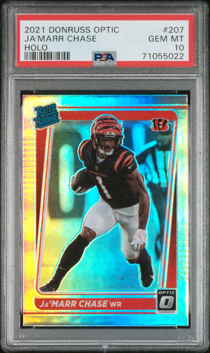 2021 Optic Ja'Marr Chase Holo PSA 10 RC