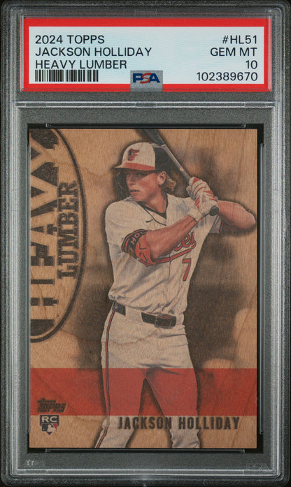 2024 Topps Jackson Holliday Heavy Lumber PSA 10 RC Case Hit