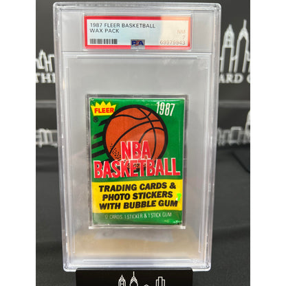 1987 Fleer Basketball Wax Pack PSA 7